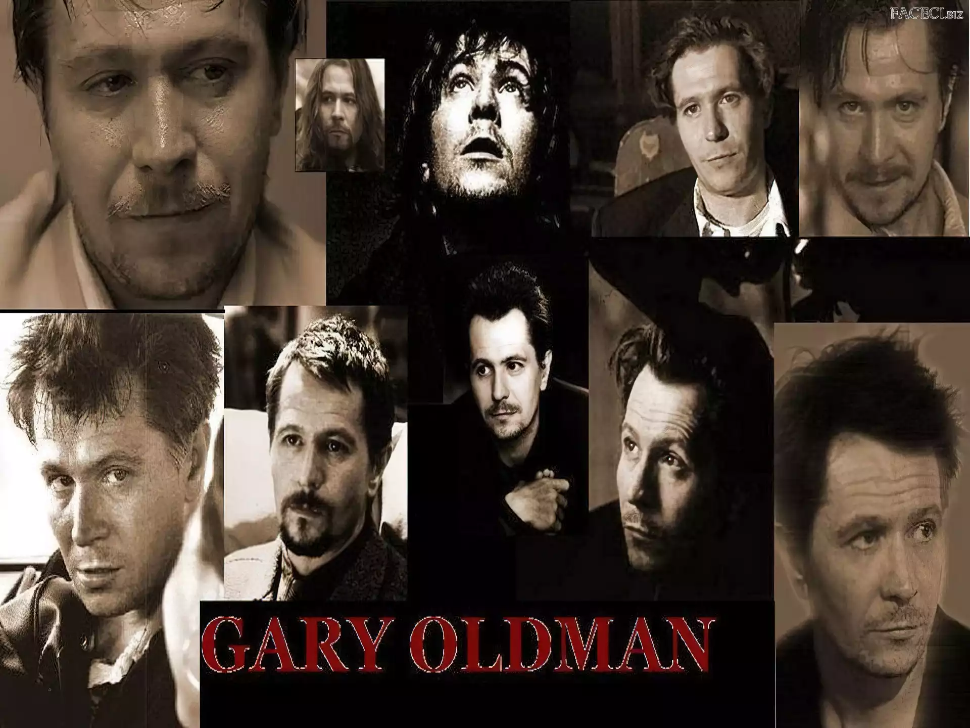 ciemne oczy, Gary Oldman, krótkie włosy