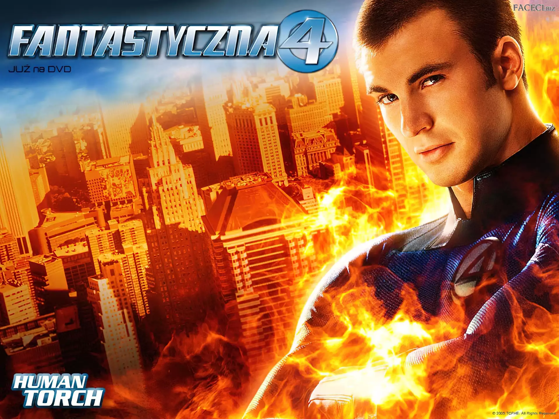 ogień, Fantastic Four 1, Chris Evans